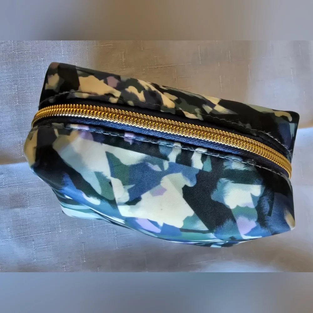 Tartan + Twine Cosmetic Bag Makeup Toiletry Small Travel Pouch Navy Multi